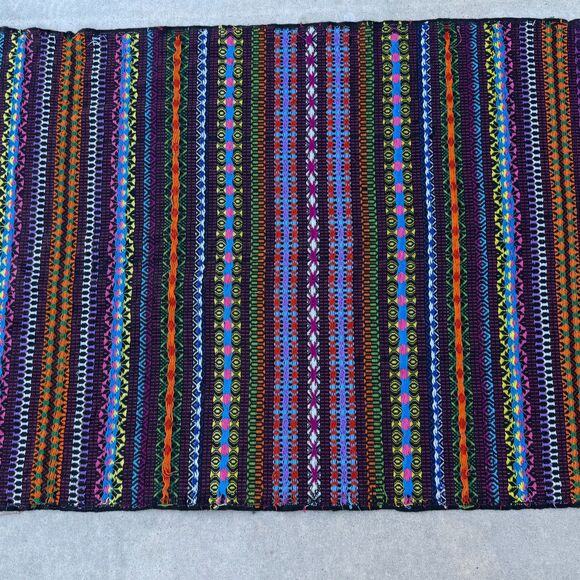 Rectangle Table Runner Tablecloth 34x110 Colorful Woven Thanksgiving Tablescape - Picture 10 of 12